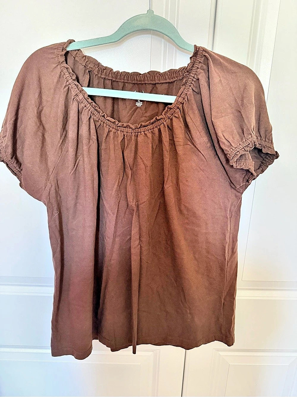 Kim Rogers Brown Cotton Tunic XL Like New